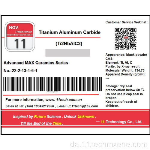 Superfine tantal aluminium carbide max ti2nbalc2 pulver